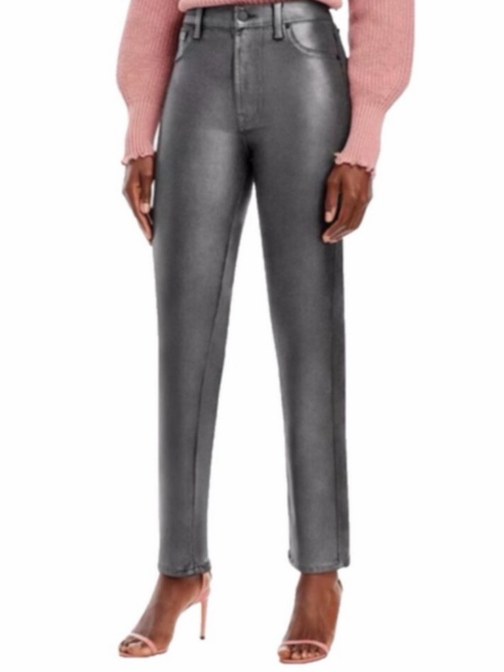 7 for All Mankind Metallic Slim Jeans - Picture 3 of 16